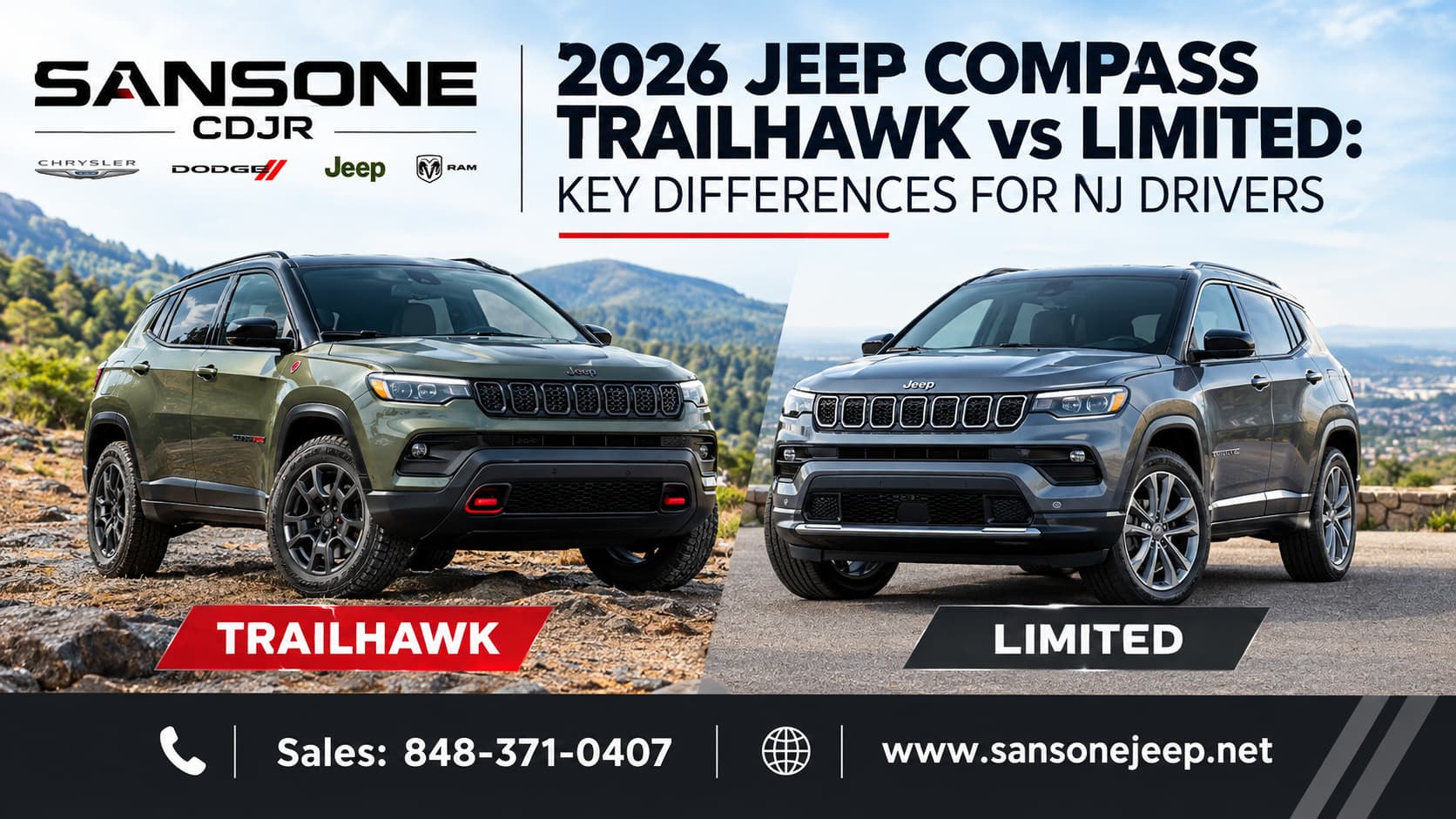 2026 Jeep Compass Trailhawk vs Limited