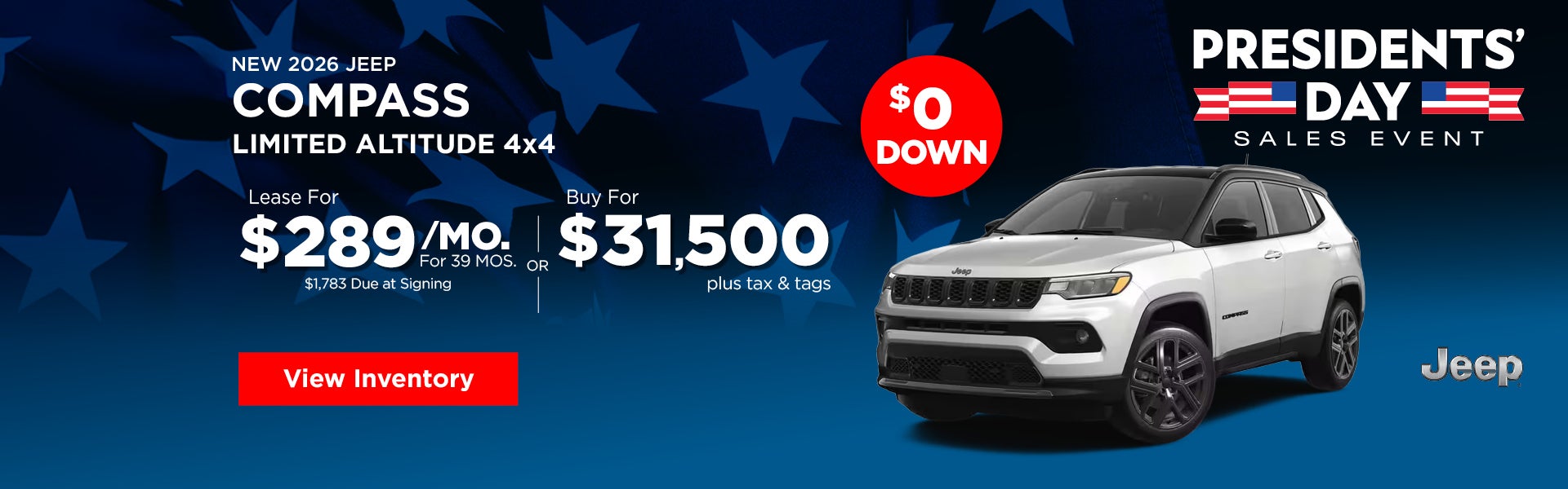 New 2026 Jeep Compass Limited Altitude 4x