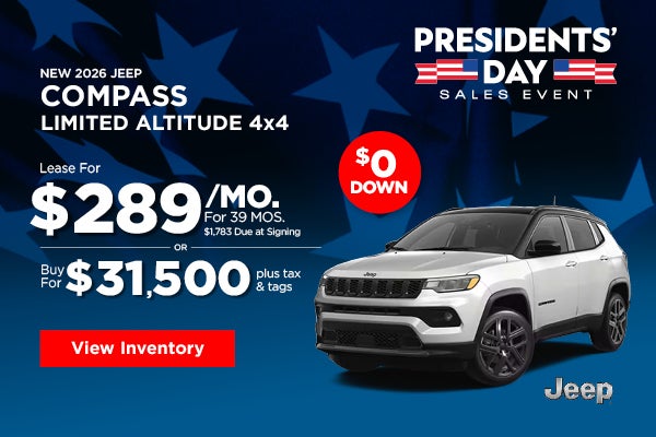 New 2026 Jeep Compass Limited Altitude 4x