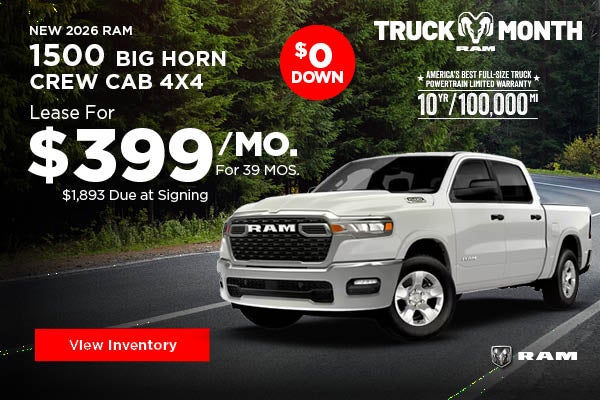 New 2026 RAM 1500 Big Horn Crew Cab 4x4