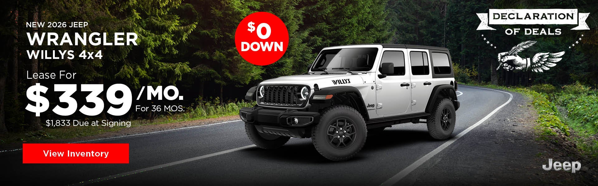 New 2026 Jeep Wrangler Willys 4x4