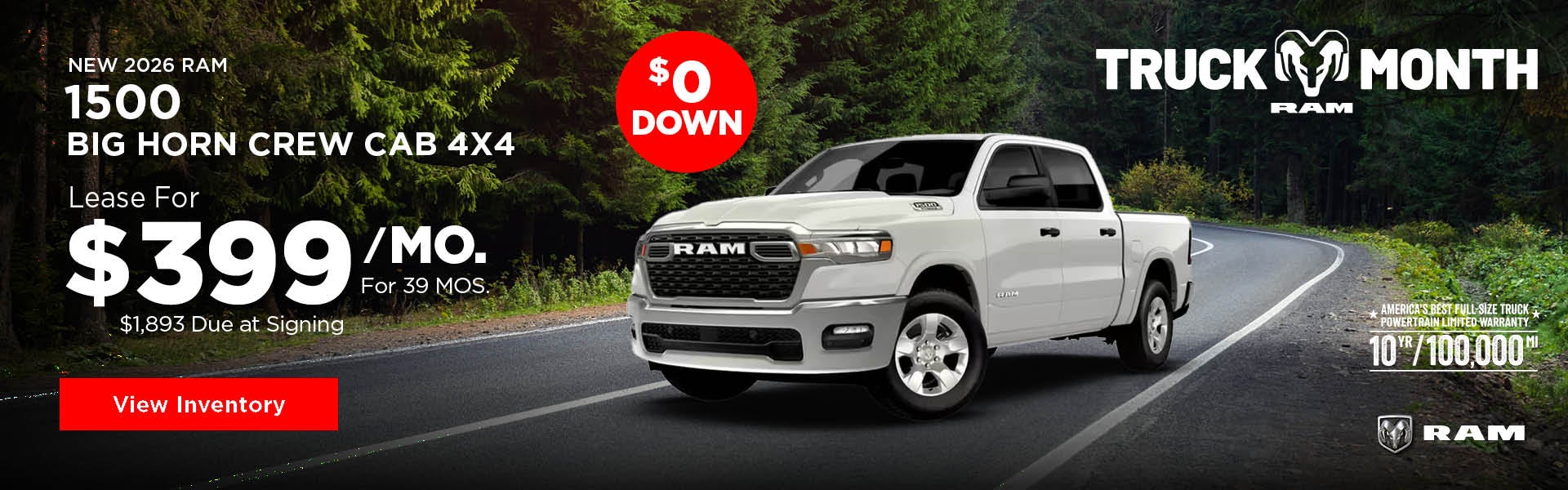 New 2026 RAM 1500 Big Horn Crew Cab 4x4