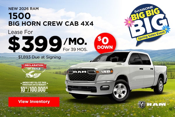 New 2026 RAM 1500 Big Horn Crew Cab 4x4