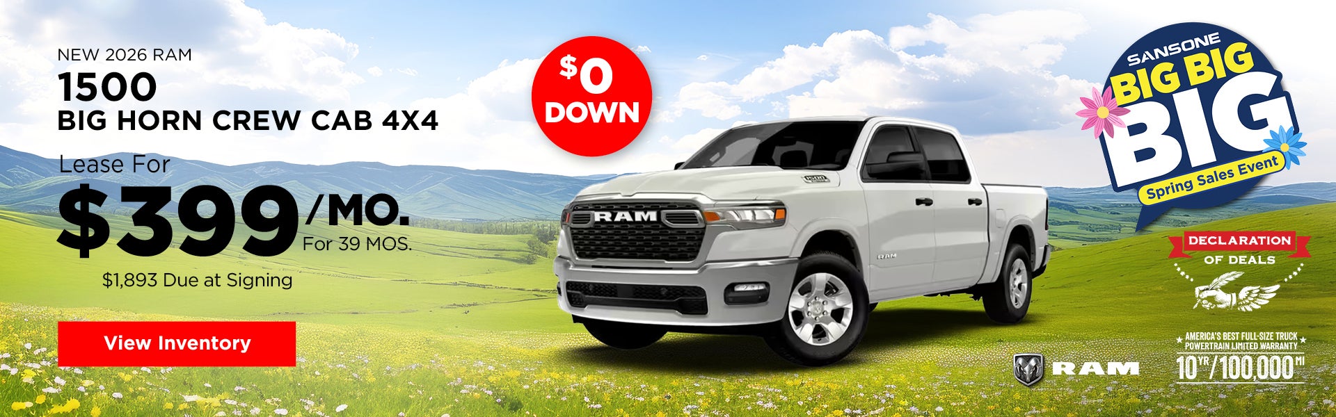 New 2026 RAM 1500 Big Horn Crew Cab 4x4