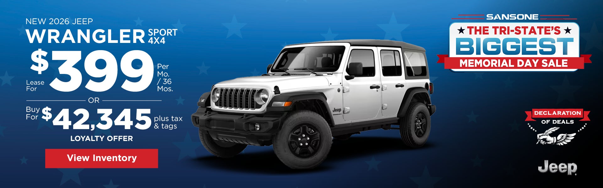 New 2026 Jeep Wrangler Sport 4x4