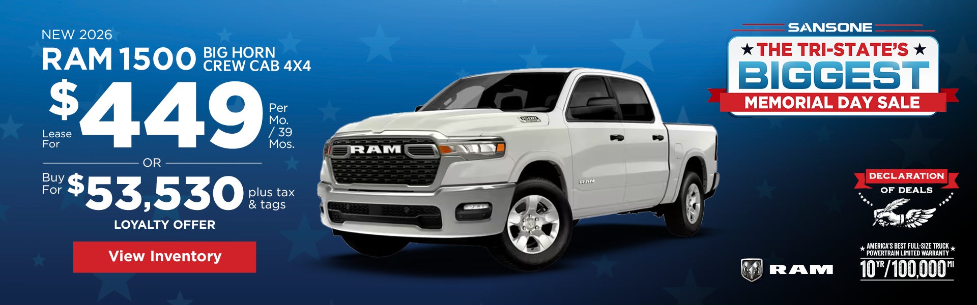 New 2026 RAM 1500 Big Horn Crew Cab 4x4