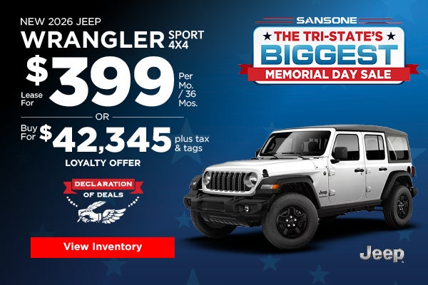 New 2026 Jeep Wrangler Sport 4x4