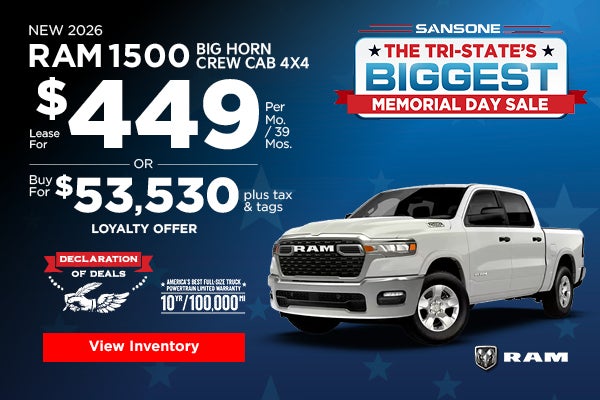 New 2026 RAM 1500 Big Horn Crew Cab 4x4