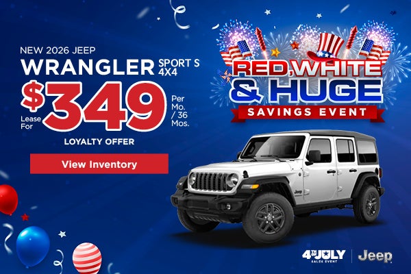 New 2026 Jeep Wrangler Sport S 4x4