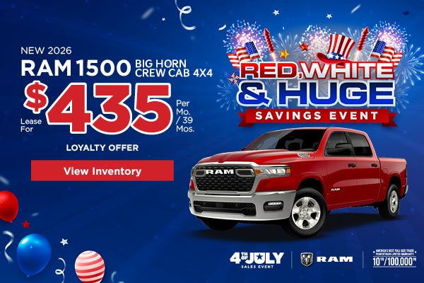 New 2026 RAM 1500 Big Horn Crew Cab 4x4