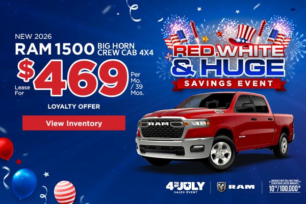 New 2026 RAM 1500 Big Horn Crew Cab 4x4
