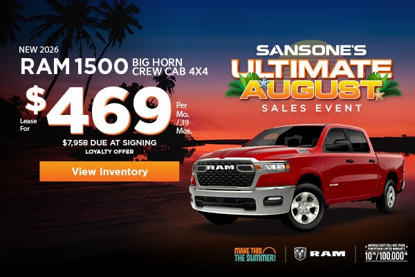 New 2026 RAM 1500 Big Horn Crew Cab 4x4