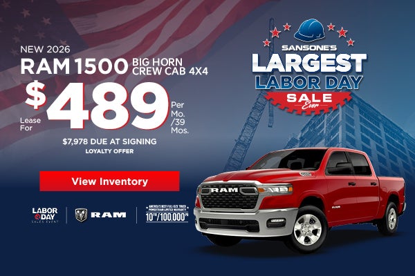 New 2026 RAM 1500 Big Horn Crew Cab 4x4